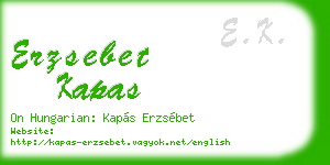 erzsebet kapas business card